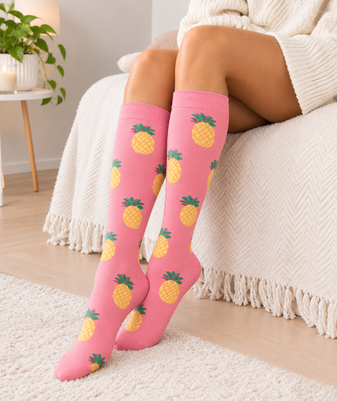 LegLift stödstrumpor Ananas